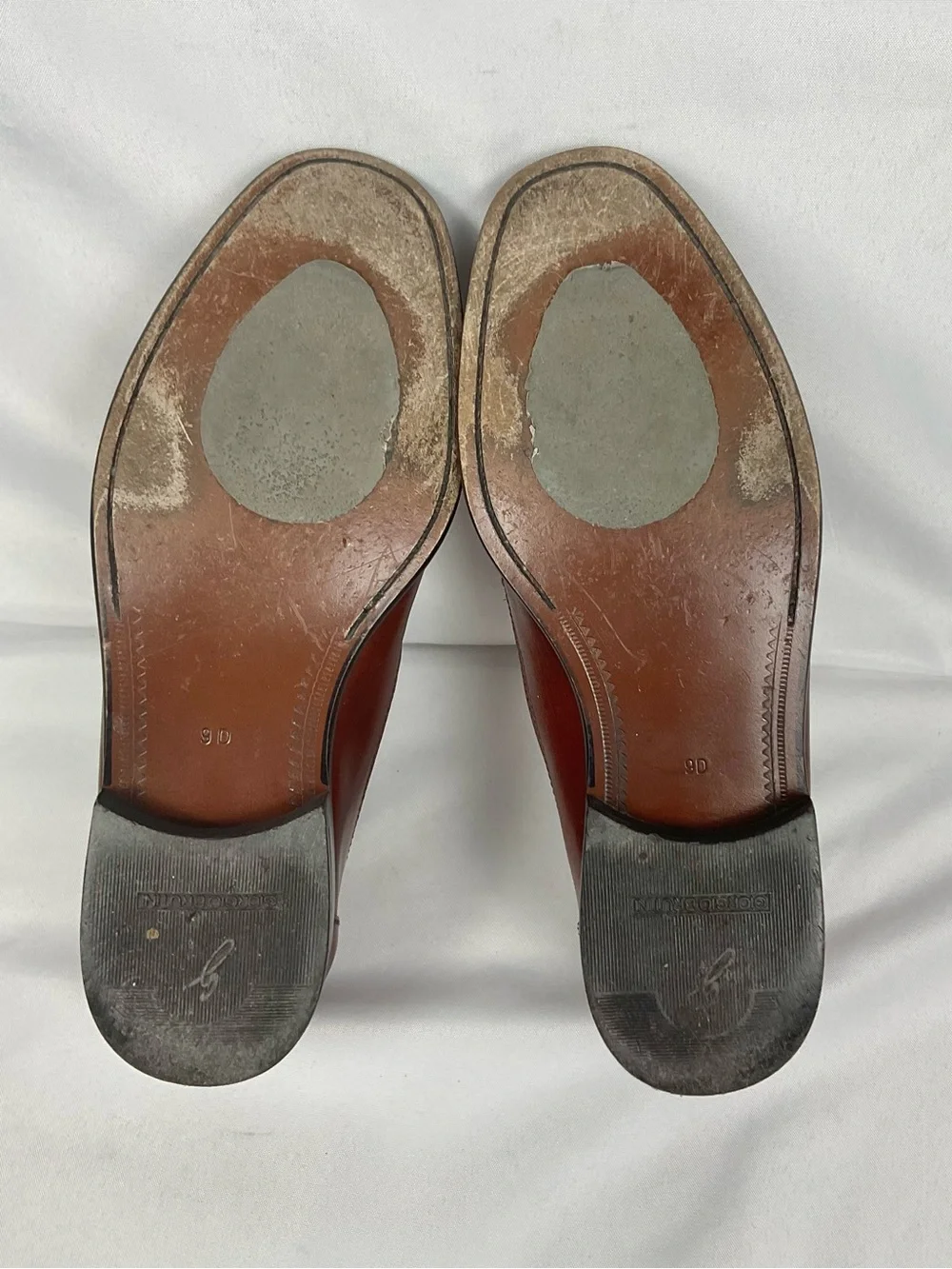 Giorgio Brutini Men's Brown Leather Loafers Woven Kiltie Tassel Shoes Sz 9 D